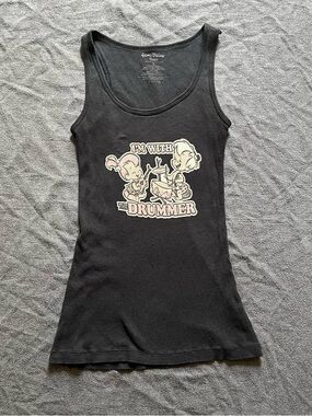 Vintage Hanna Barbera “I'm with the drummer” The Flintstones tank top